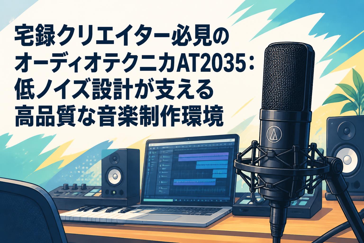 宅録クリエイター必見のオーディオテクニカAT2035：低ノイズ設計が支える高品質な音楽制作環境