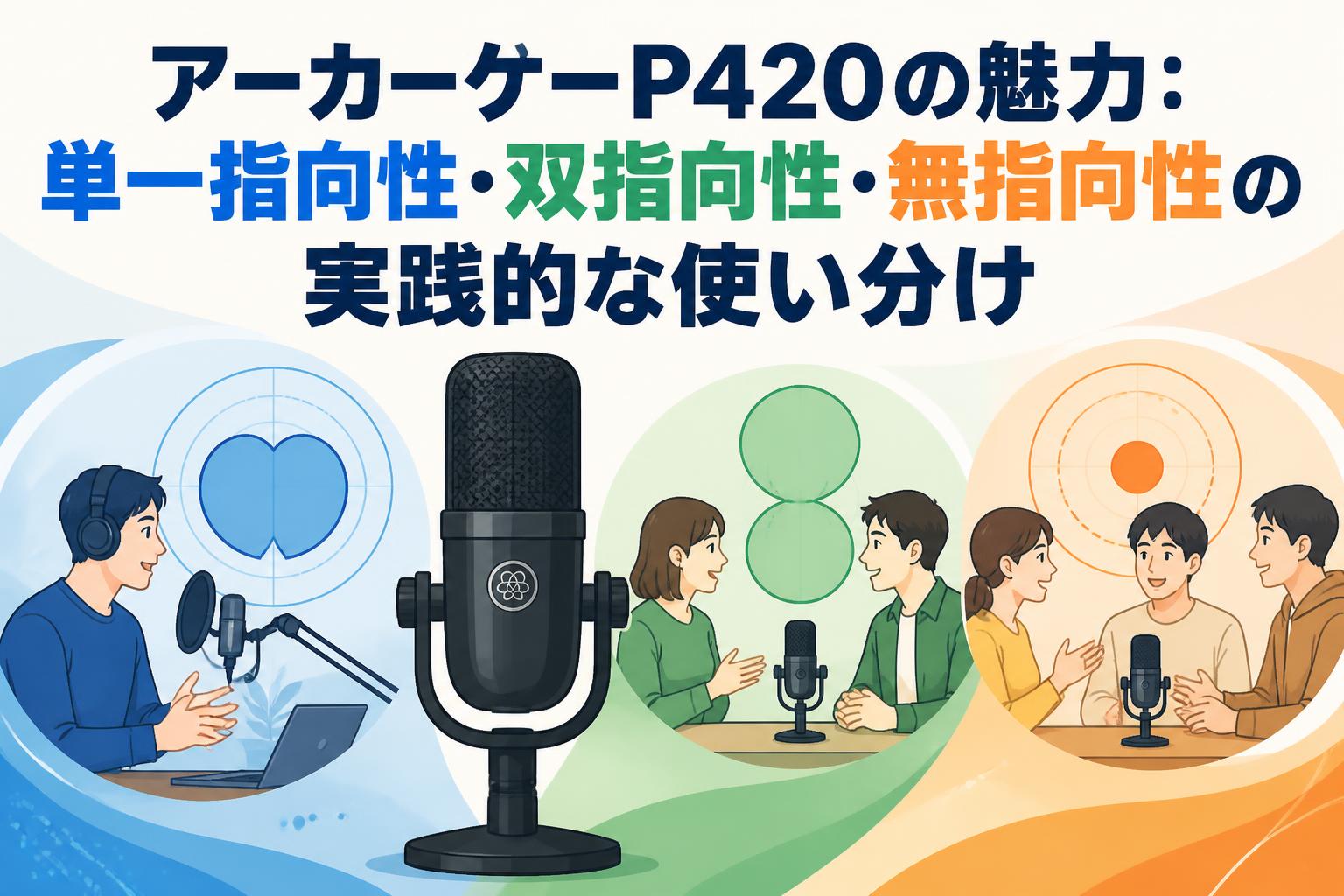 アーカーゲーP420の魅力：単一指向性・双指向性・無指向性の実践的な使い分け