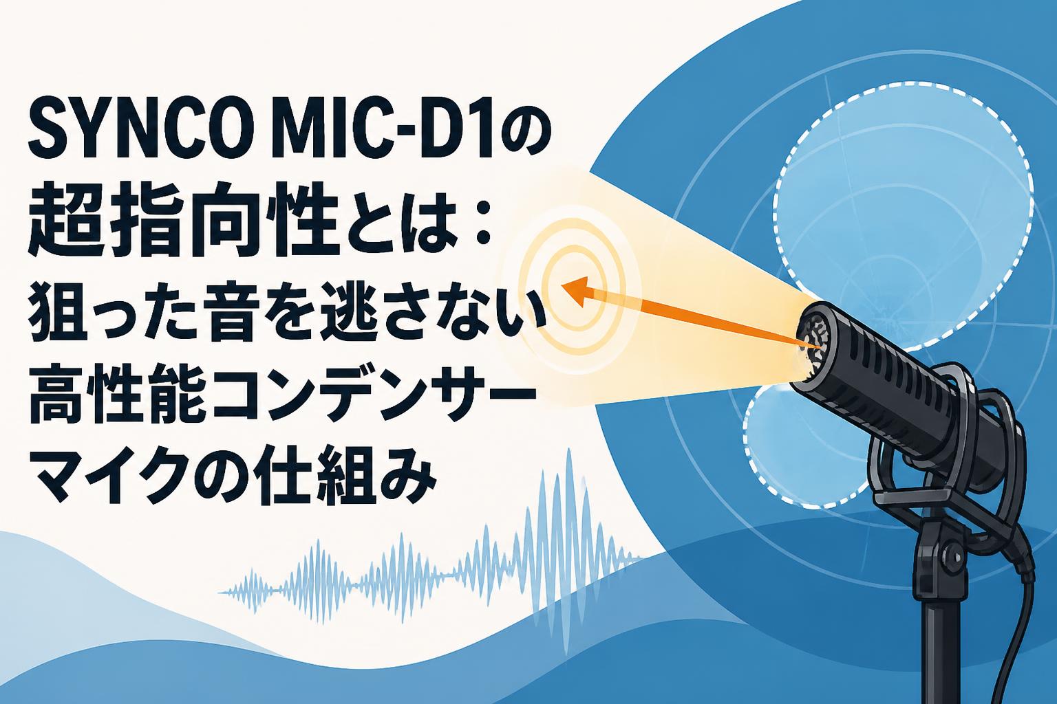 SYNCO MIC-D1の超指向性とは：狙った音を逃さない高性能コンデンサーマイクの仕組み