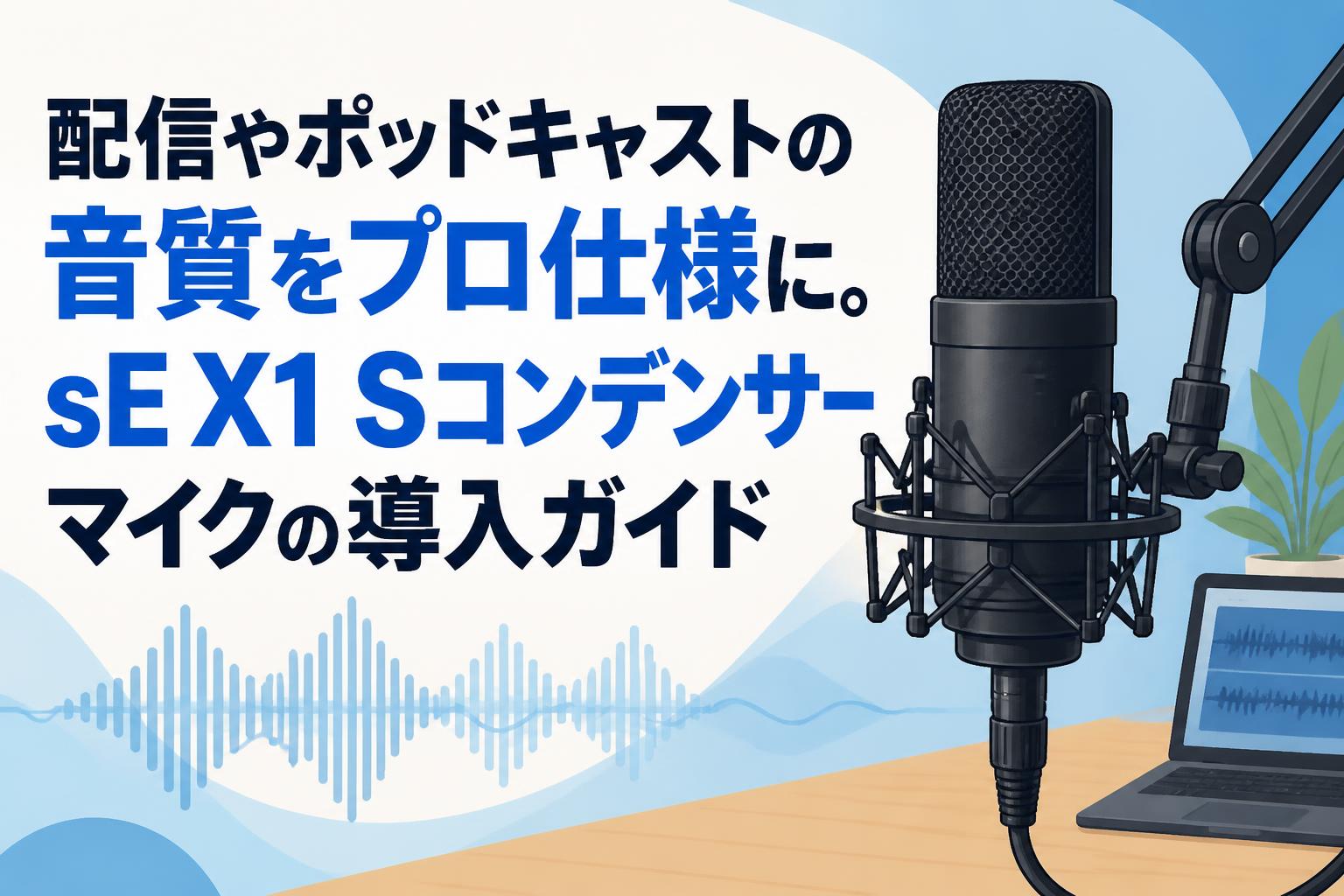 配信やポッドキャストの音質をプロ仕様に。sE X1 Sコンデンサーマイクの導入ガイド