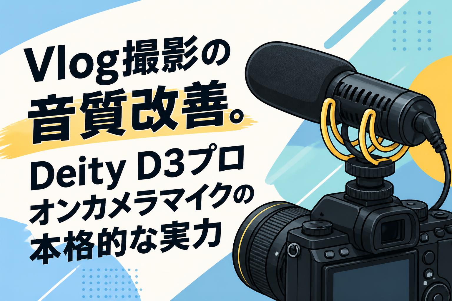 Vlog撮影の音質改善。Deity D3プロ オンカメラマイクの本格的な実力