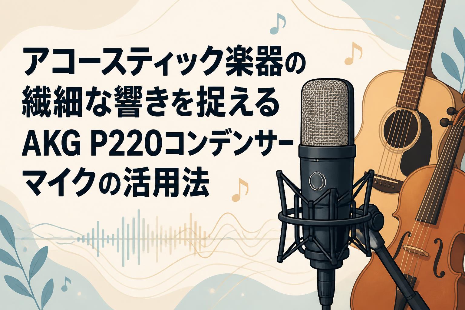 アコースティック楽器の繊細な響きを捉えるAKG P220コンデンサーマイクの活用法