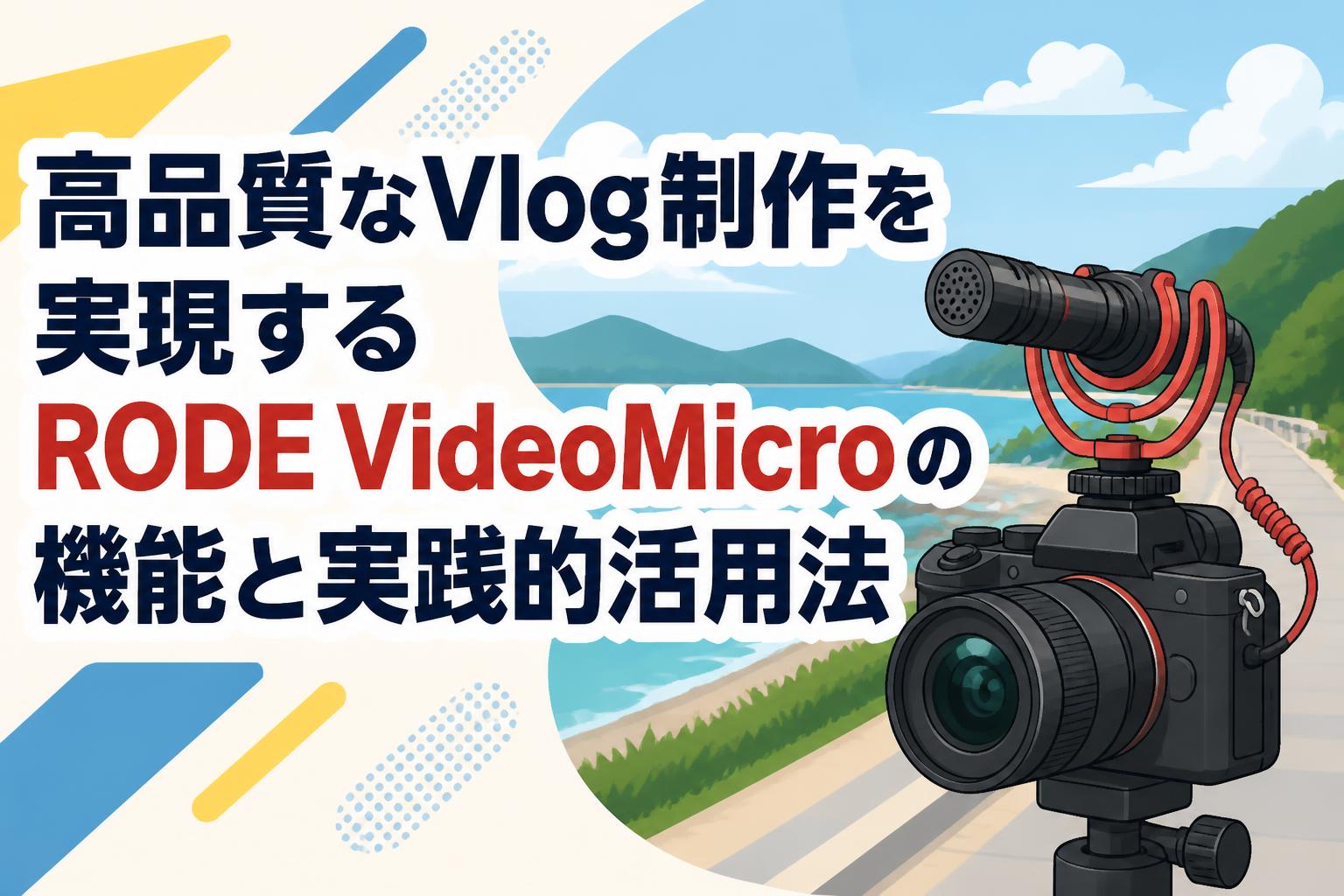高品質なVlog制作を実現するRODE VideoMicroの機能と実践的活用法