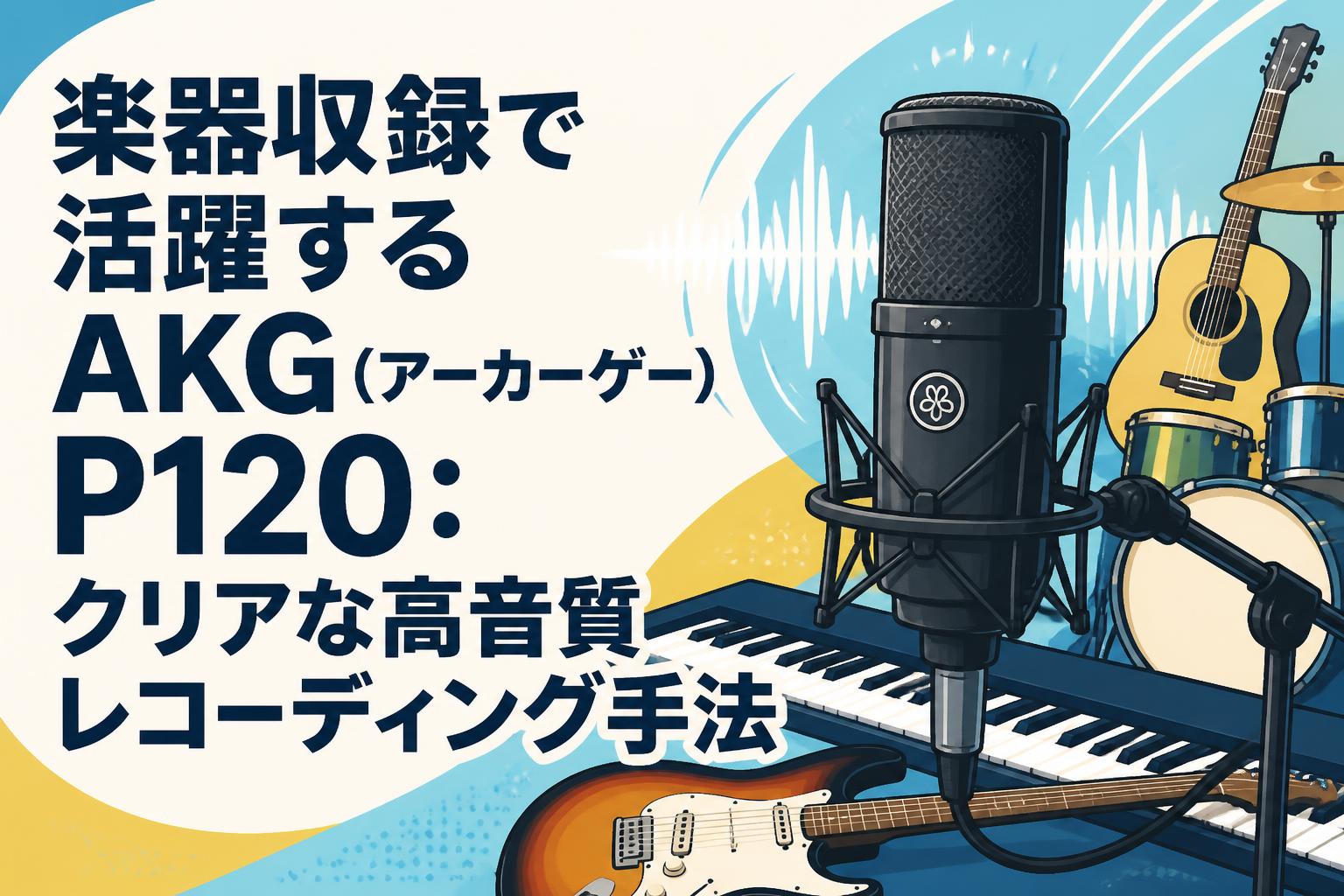 楽器収録で活躍するAKG（アーカーゲー）P120：クリアな高音質レコーディング手法