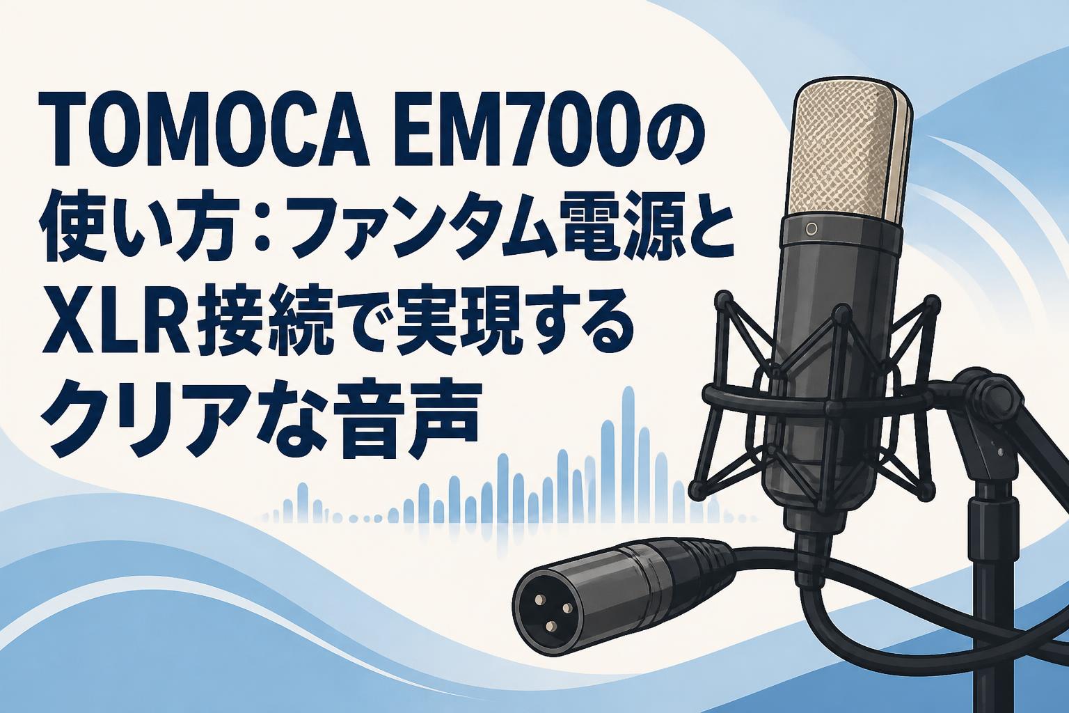 TOMOCA EM700の使い方：ファンタム電源とXLR接続で実現するクリアな音声