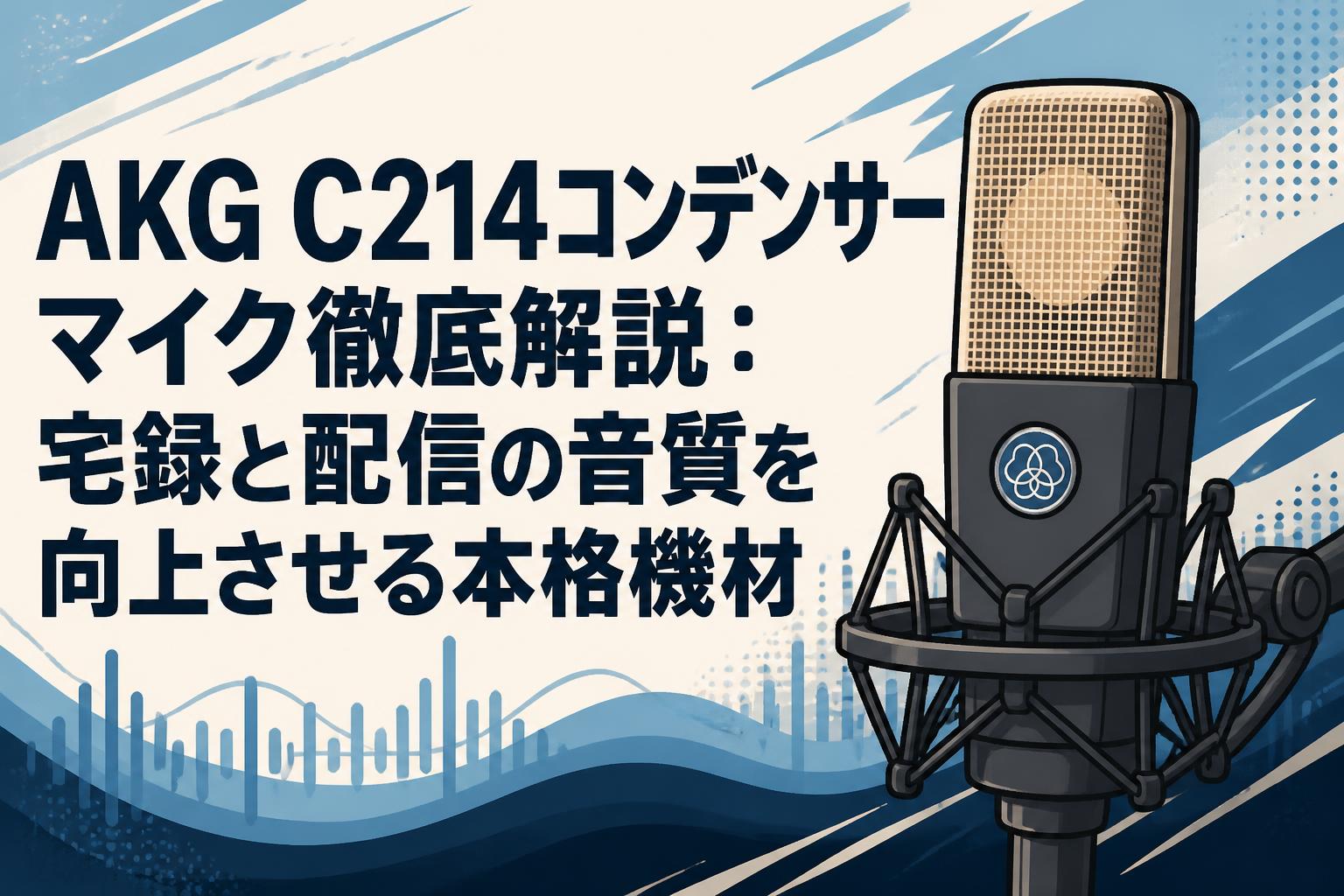 AKG C214コンデンサーマイク徹底解説：宅録と配信の音質を向上させる本格機材