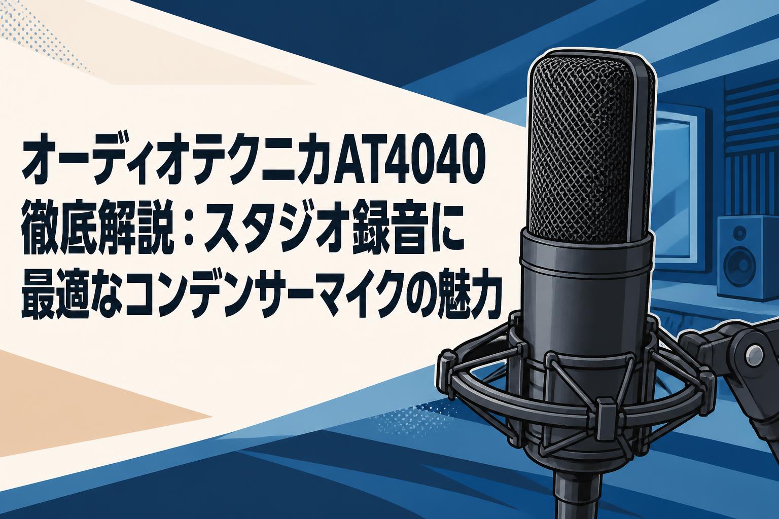 オーディオテクニカAT4040徹底解説：スタジオ録音に最適なコンデンサーマイクの魅力