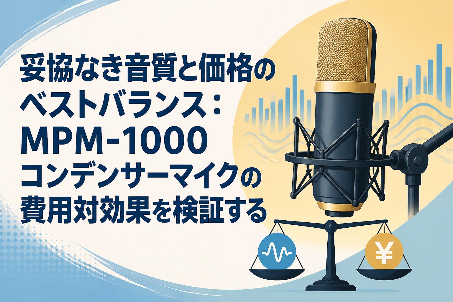 妥協なき音質と価格のベストバランス：MPM-1000コンデンサーマイクの費用対効果を検証する
