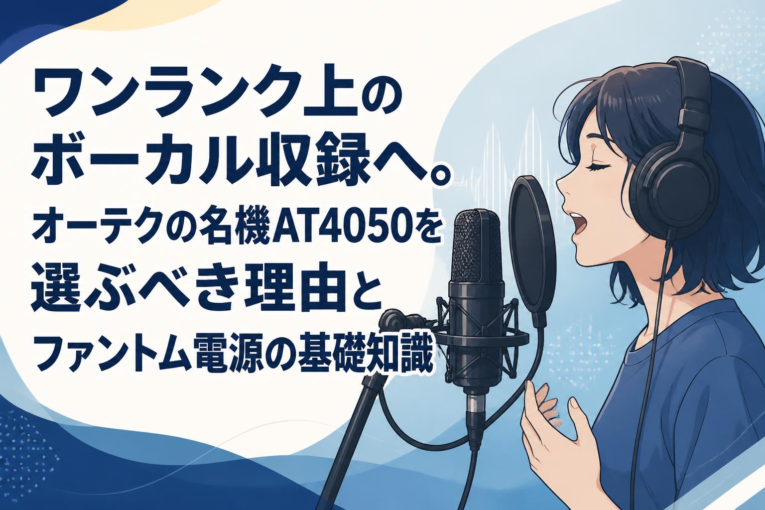 ワンランク上のボーカル収録へ。オーテクの名機AT4050を選ぶべき理由とファントム電源の基礎知識