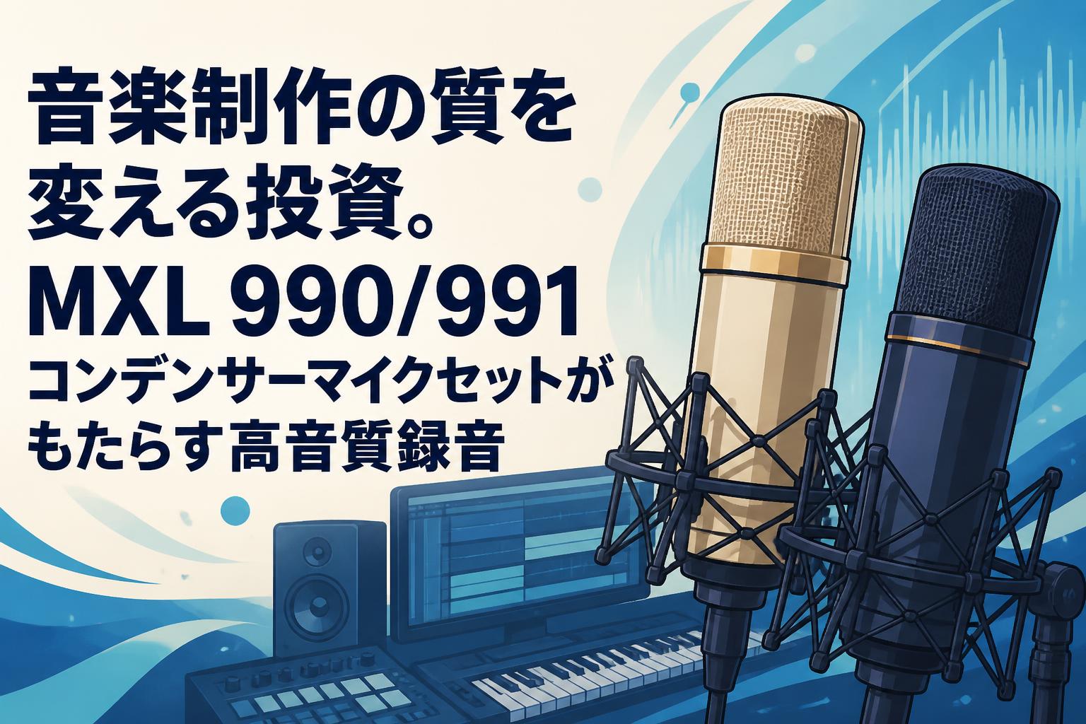 音楽制作の質を変える投資。MXL 990/991コンデンサーマイクセットがもたらす高音質録音