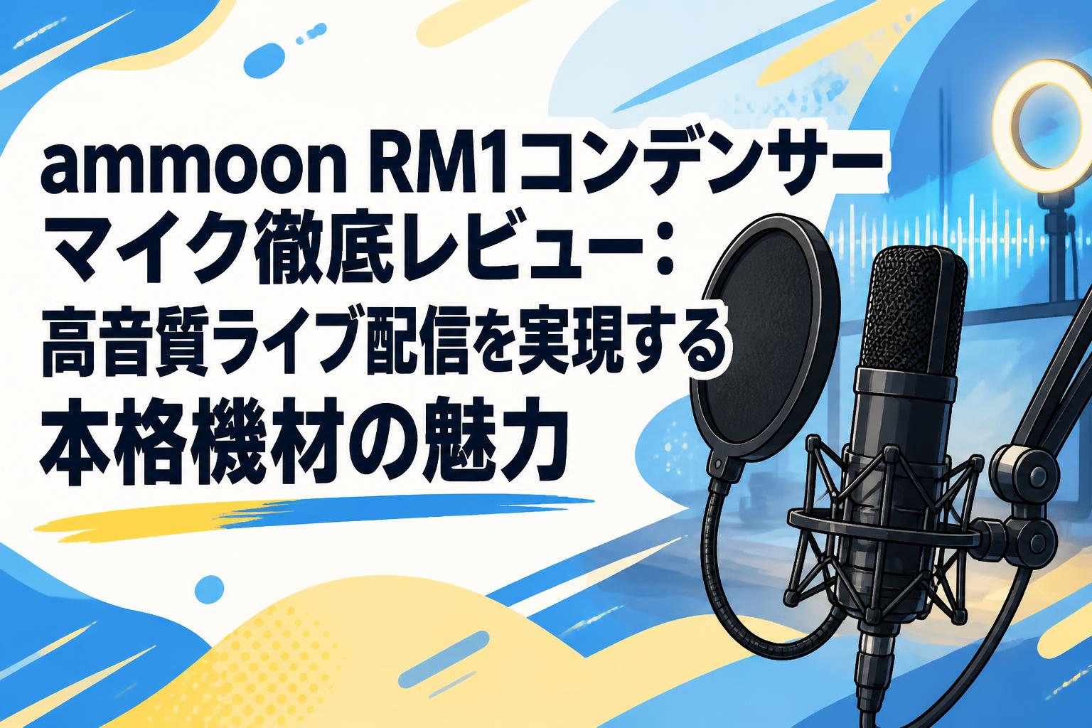 ammoon RM1コンデンサーマイク徹底レビュー：高音質ライブ配信を実現する本格機材の魅力