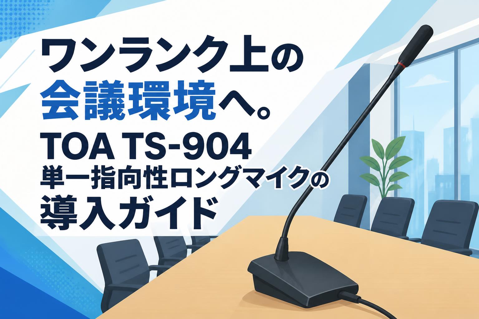 ワンランク上の会議環境へ。TOA TS-904単一指向性ロングマイクの導入ガイド