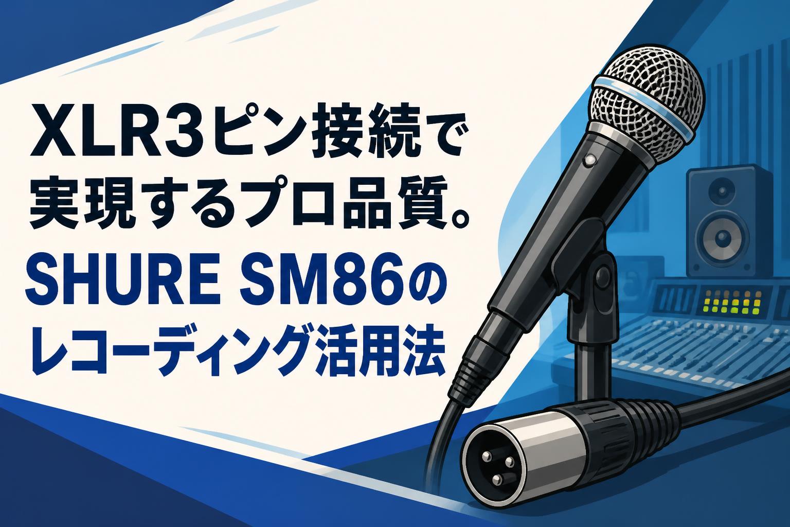 XLR3ピン接続で実現するプロ品質。SHURE SM86のレコーディング活用法