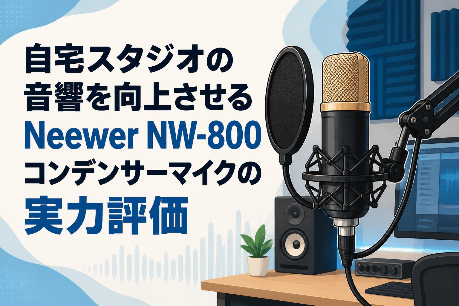 自宅スタジオの音響を向上させるNeewer NW-800コンデンサーマイクの実力評価