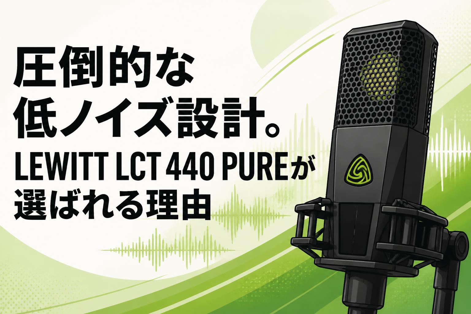圧倒的な低ノイズ設計。LEWITT LCT 440 PUREが選ばれる理由