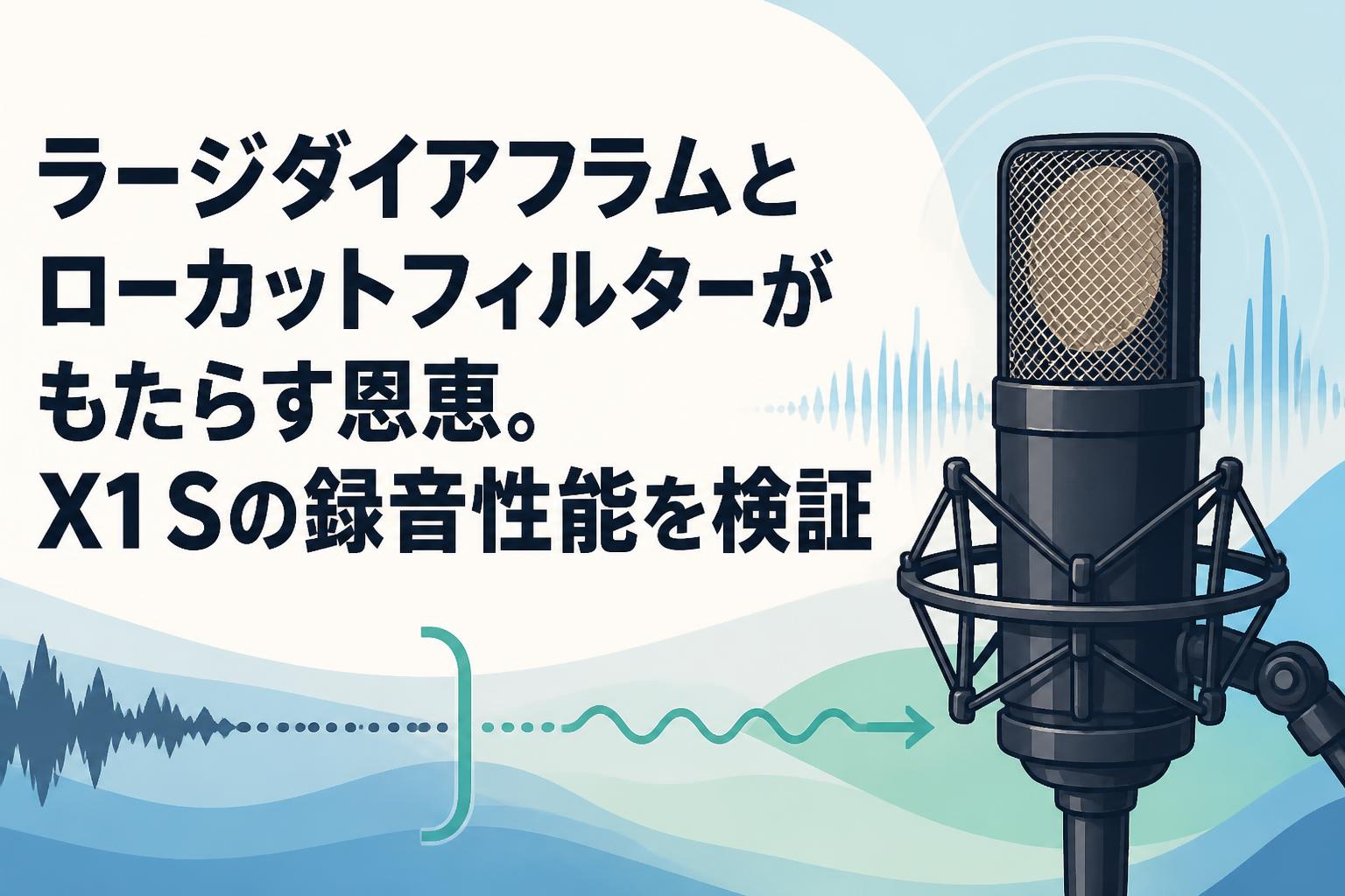 ラージダイアフラムとローカットフィルターがもたらす恩恵。X1 Sの録音性能を検証