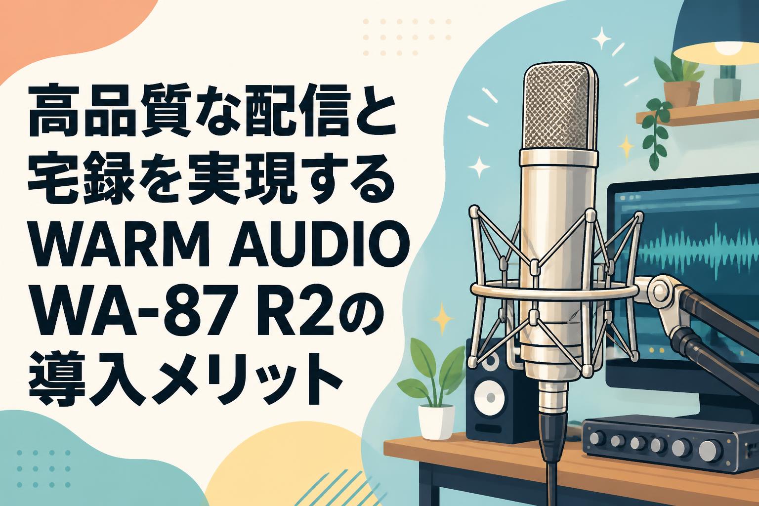 高品質な配信と宅録を実現するWARM AUDIO WA-87 R2の導入メリット