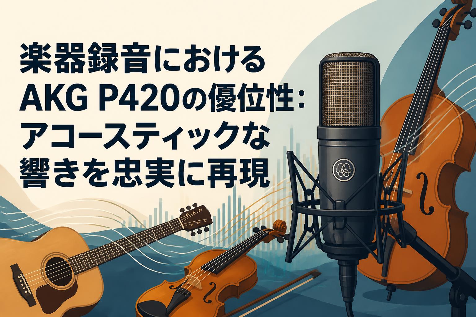 楽器録音におけるAKG P420の優位性：アコースティックな響きを忠実に再現