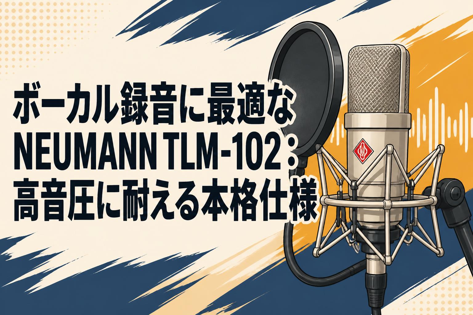 ボーカル録音に最適なNEUMANN TLM-102：高音圧に耐える本格仕様