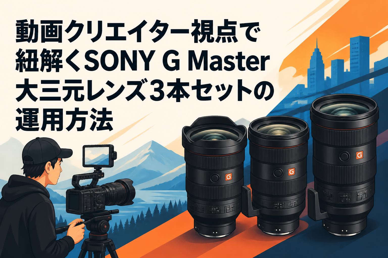動画クリエイター視点で紐解くSONY G Master大三元レンズ3本セットの運用方法