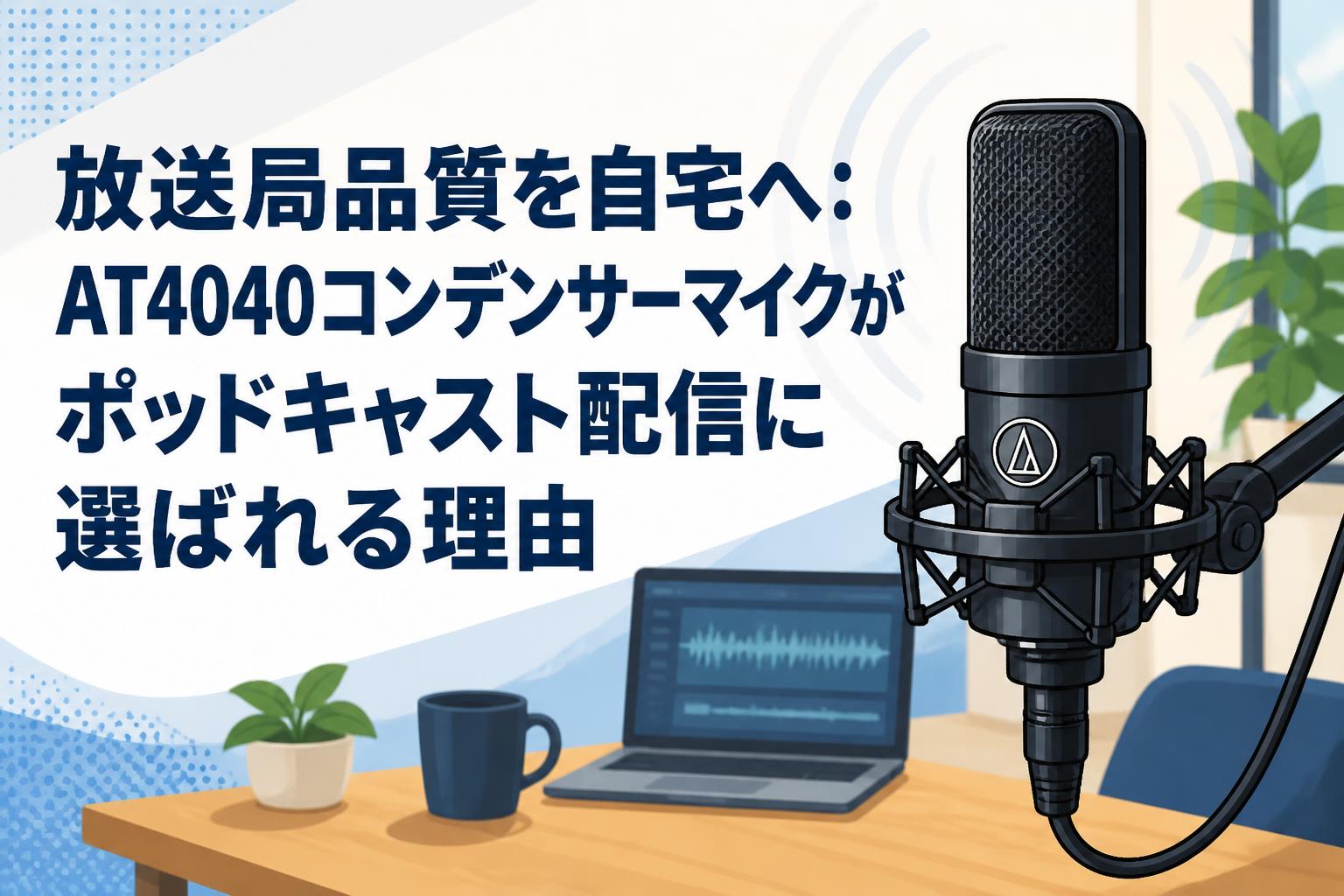 放送局品質を自宅へ：AT4040コンデンサーマイクがポッドキャスト配信に選ばれる理由
