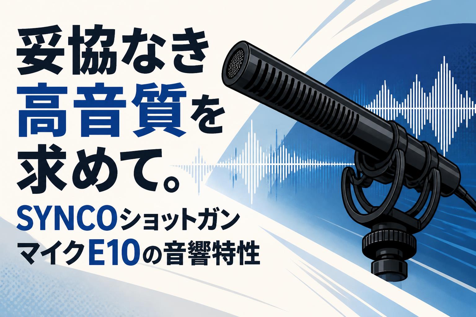 妥協なき高音質を求めて。SYNCOショットガンマイクE10の音響特性