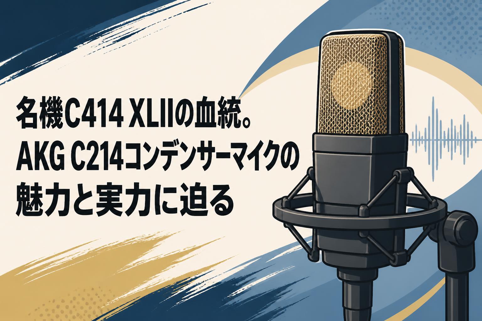 名機C414 XLIIの血統。AKG C214コンデンサーマイクの魅力と実力に迫る