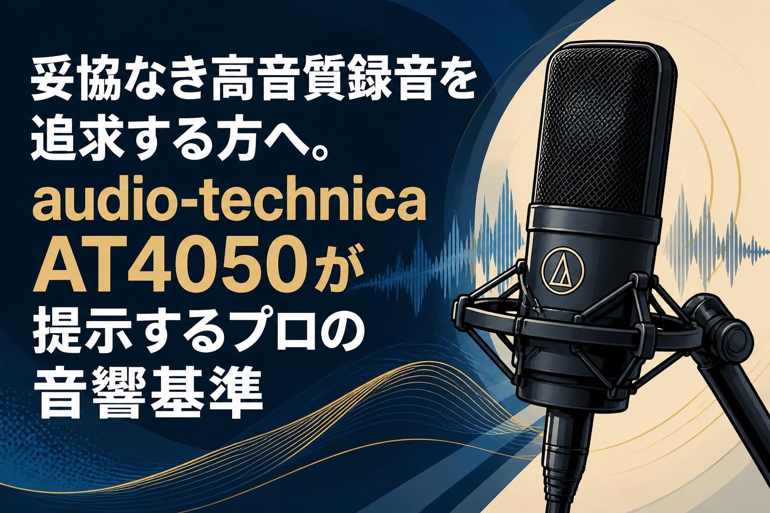 妥協なき高音質録音を追求する方へ。audio-technica AT4050が提示するプロの音響基準