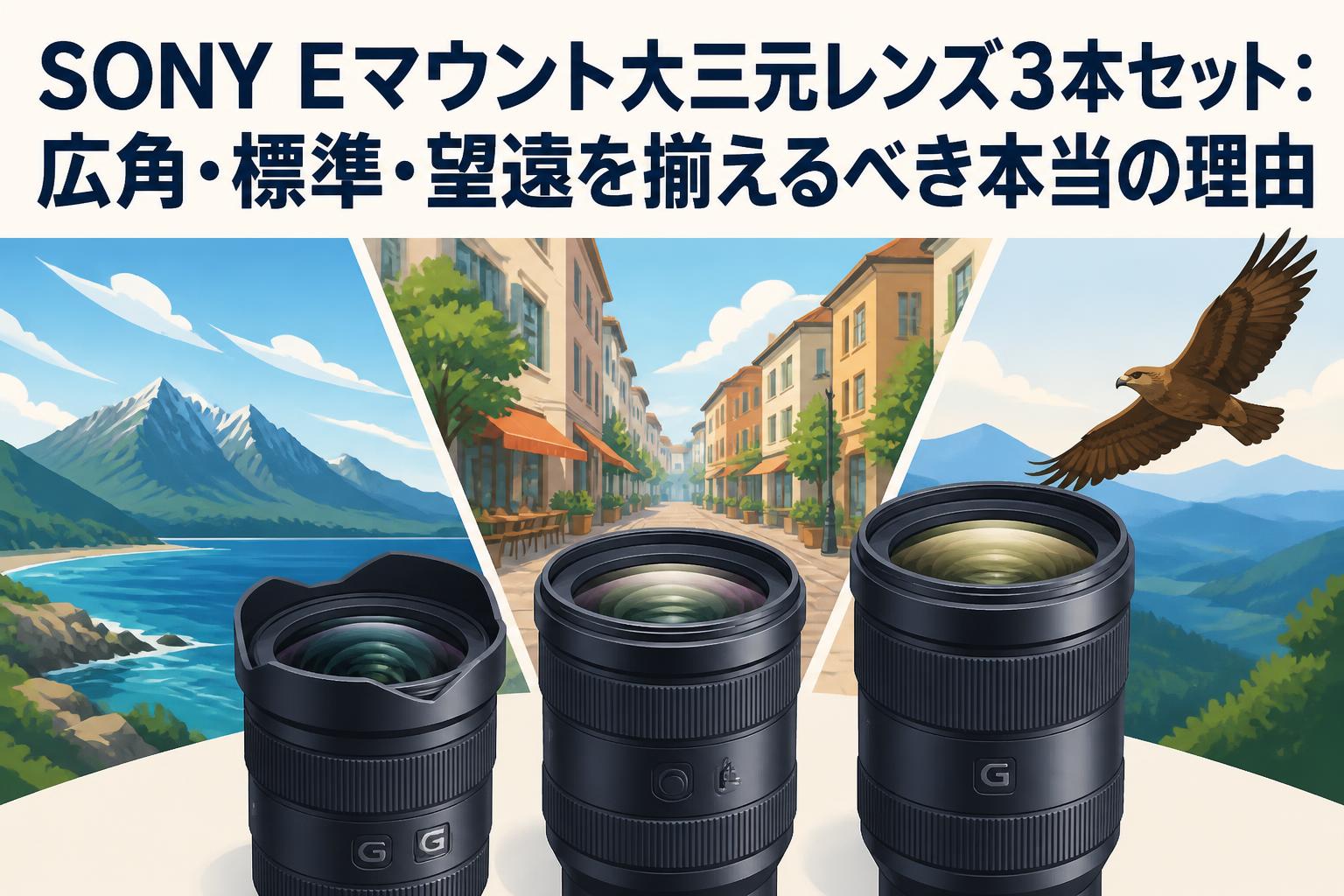 SONY Eマウント大三元レンズ3本セット：広角・標準・望遠を揃えるべき本当の理由