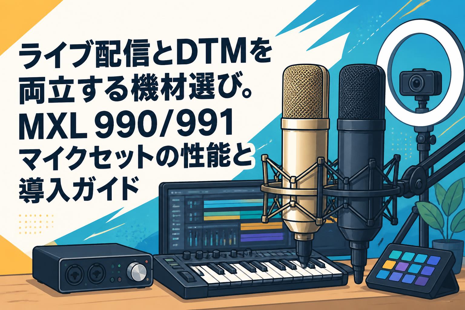 ライブ配信とDTMを両立する機材選び。MXL 990/991マイクセットの性能と導入ガイド