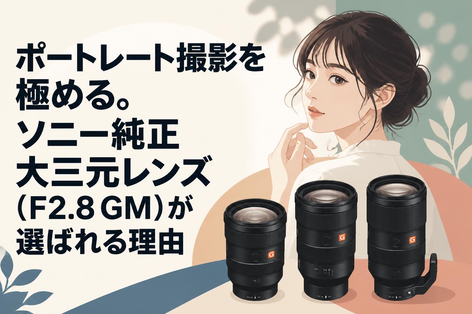 ポートレート撮影を極める。ソニー純正大三元レンズ（F2.8 GM）が選ばれる理由