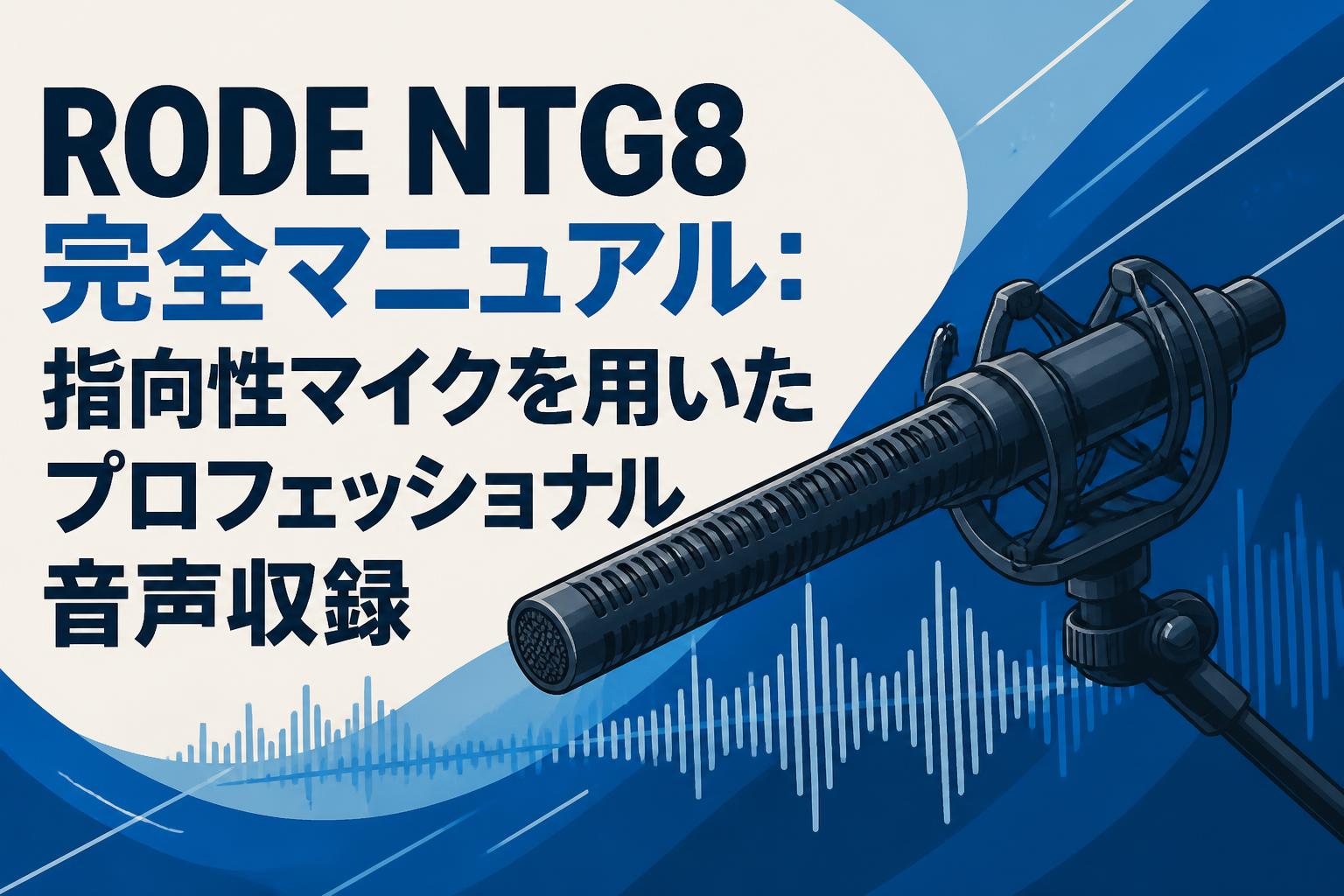 RODE NTG8完全マニュアル：指向性マイクを用いたプロフェッショナル音声収録