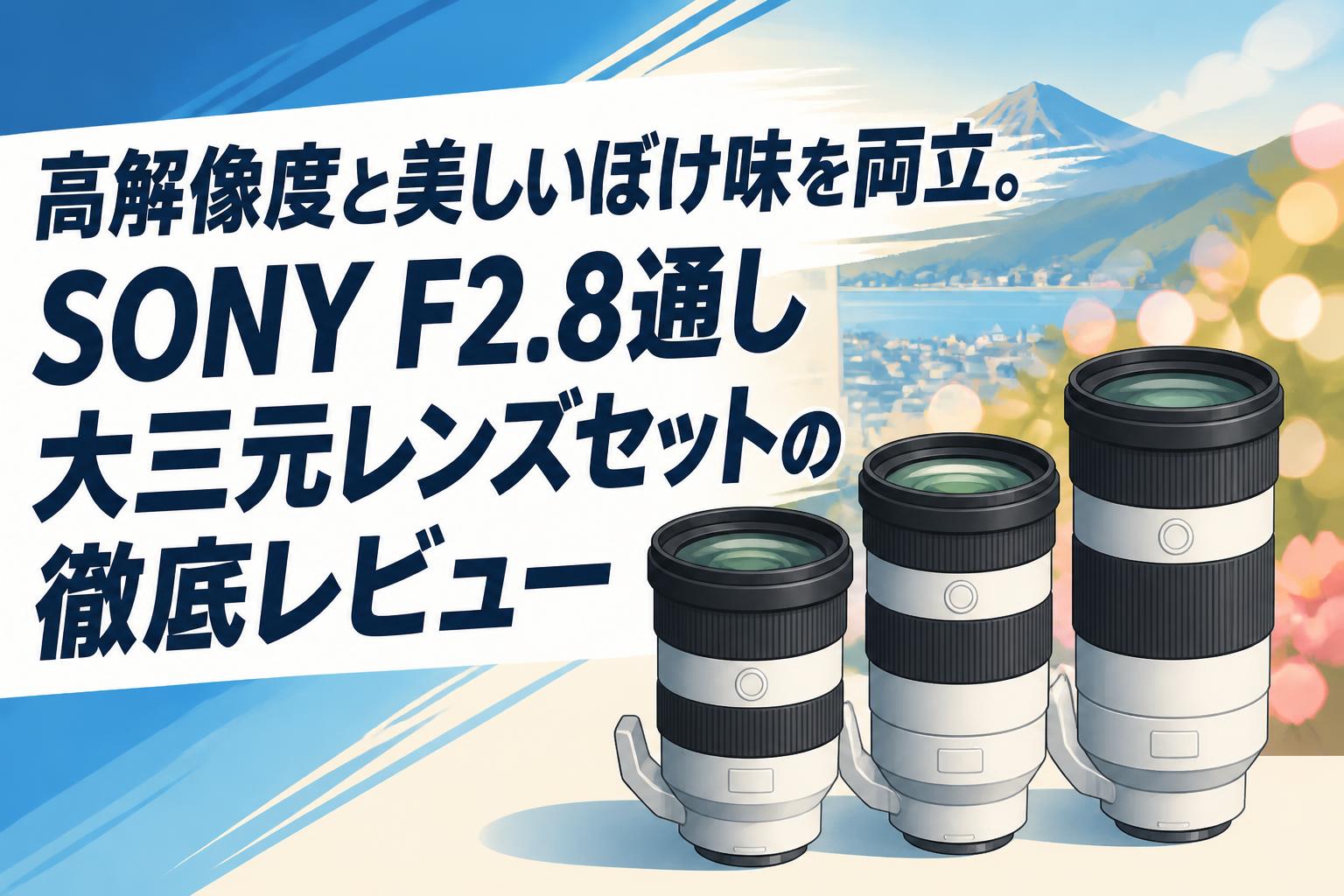 高解像度と美しいぼけ味を両立。SONY F2.8通し大三元レンズセットの徹底レビュー