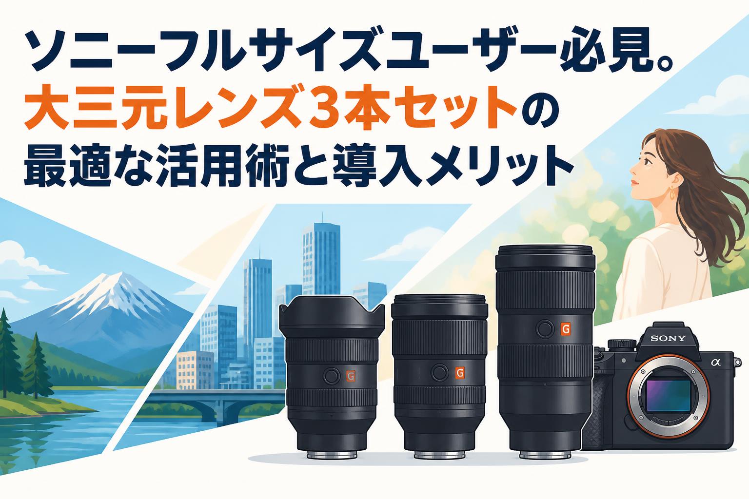 ソニーフルサイズユーザー必見。大三元レンズ3本セットの最適な活用術と導入メリット