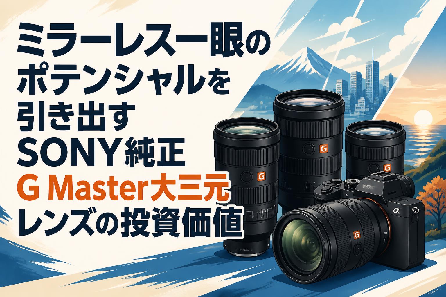 ミラーレス一眼のポテンシャルを引き出すSONY純正G Master大三元レンズの投資価値