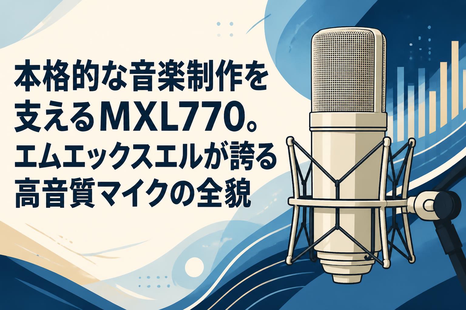 本格的な音楽制作を支えるMXL770。エムエックスエルが誇る高音質マイクの全貌