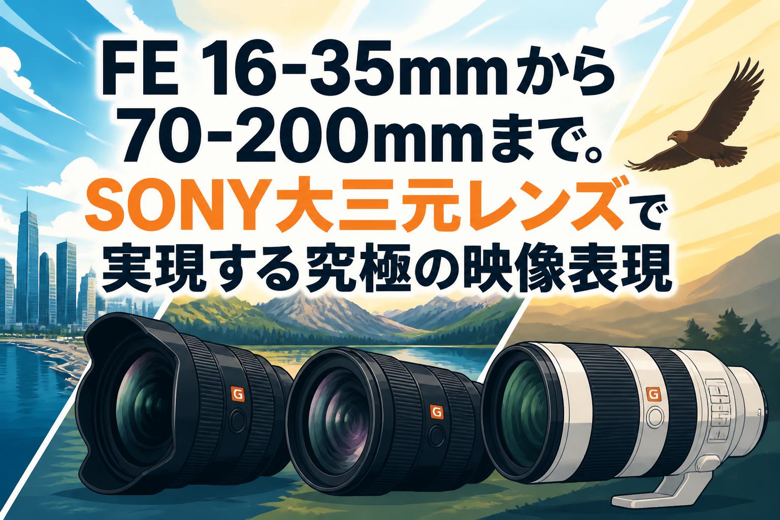 FE 16-35mmから70-200mmまで。SONY大三元レンズで実現する究極の映像表現