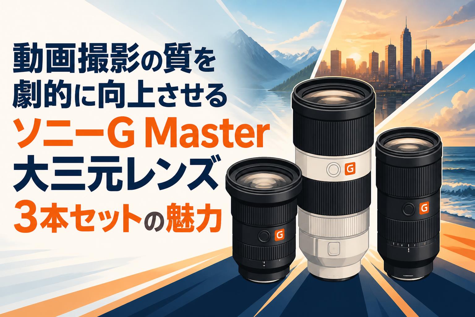 動画撮影の質を劇的に向上させるソニーG Master大三元レンズ3本セットの魅力
