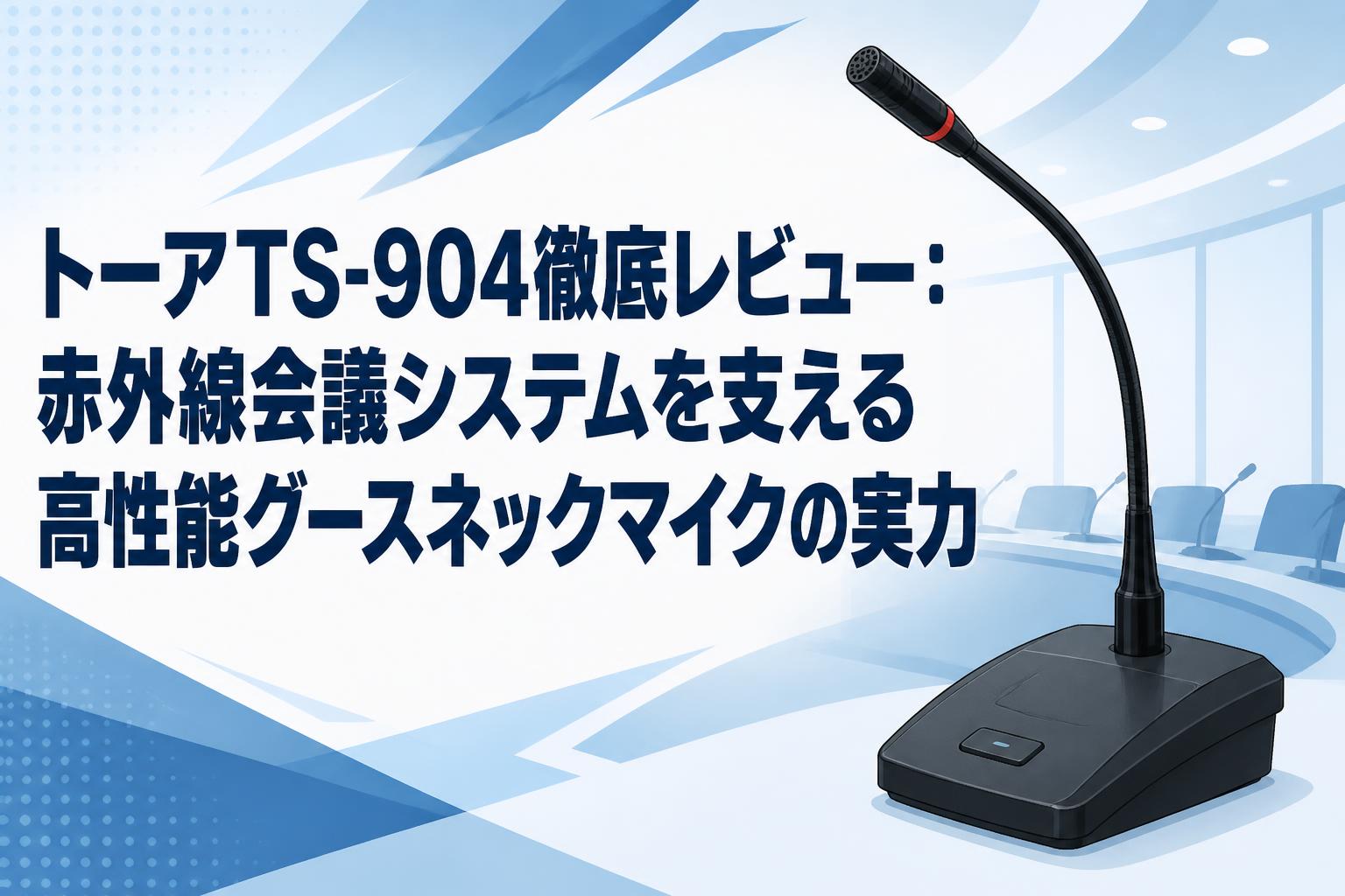 トーアTS-904徹底レビュー：赤外線会議システムを支える高性能グースネックマイクの実力