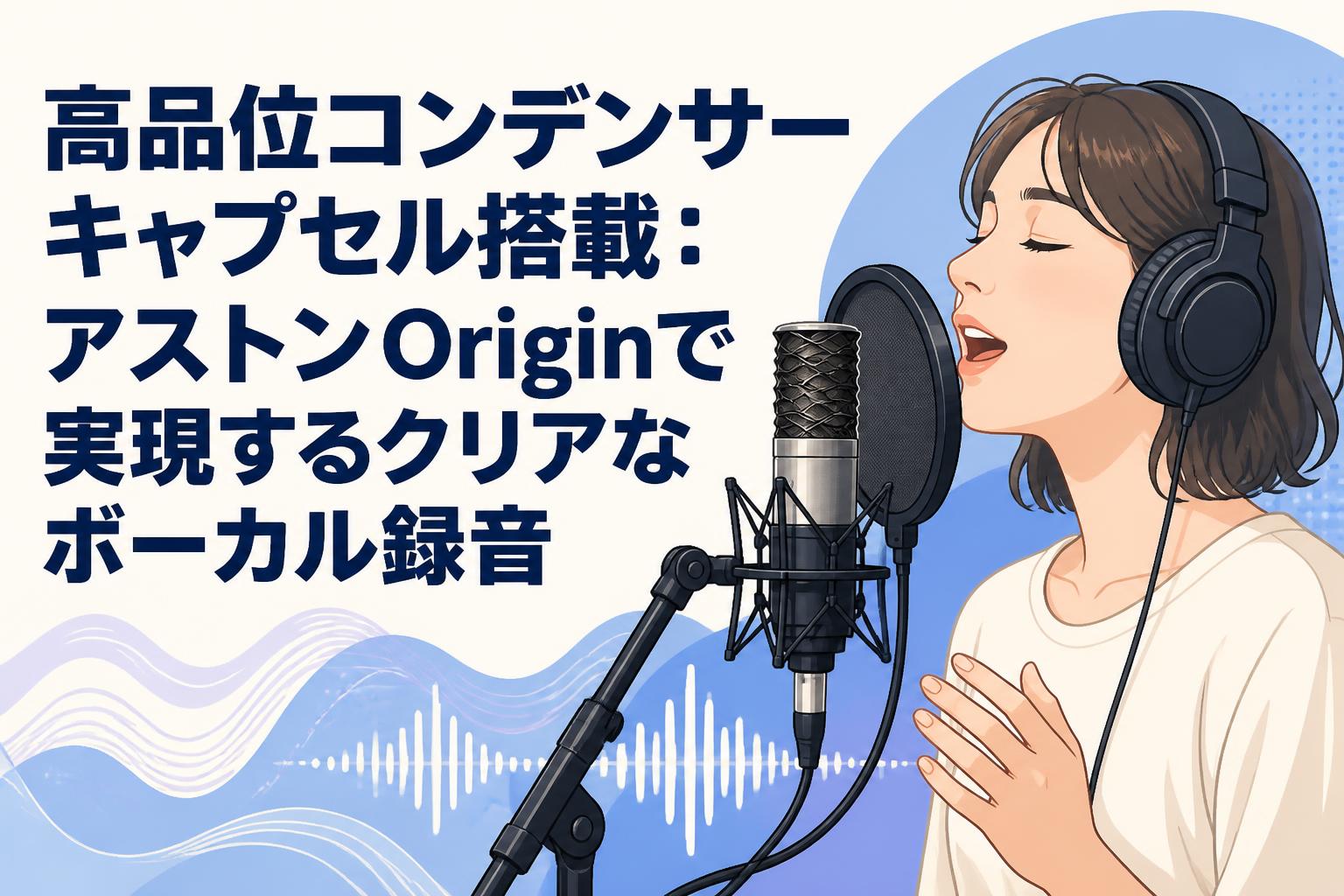 高品位コンデンサーキャプセル搭載：アストンOriginで実現するクリアなボーカル録音