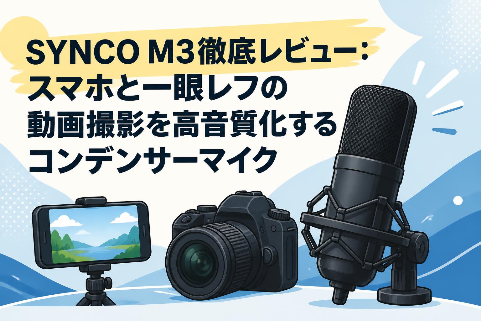 SYNCO M3徹底レビュー：スマホと一眼レフの動画撮影を高音質化するコンデンサーマイク