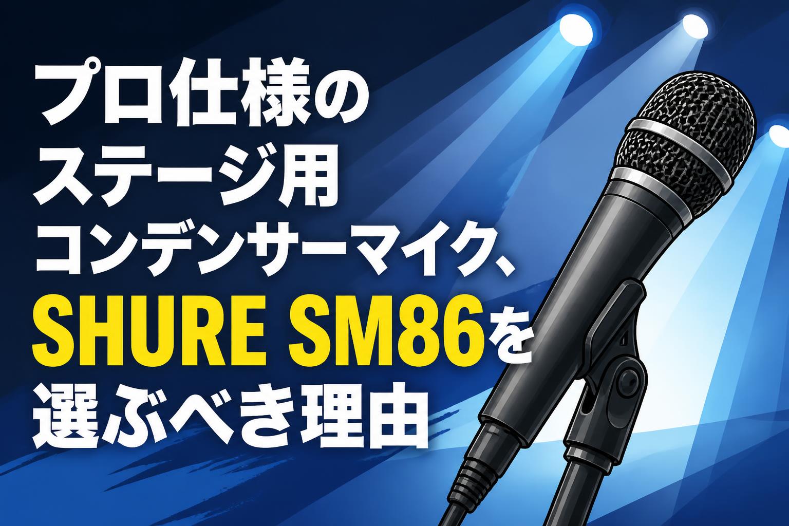プロ仕様のステージ用コンデンサーマイク、SHURE SM86を選ぶべき理由