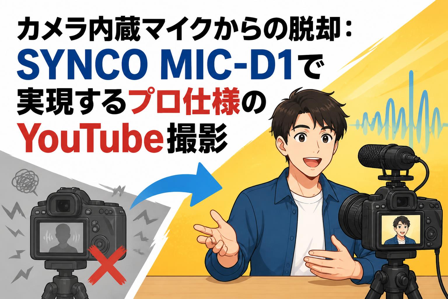 カメラ内蔵マイクからの脱却：SYNCO MIC-D1で実現するプロ仕様のYouTube撮影