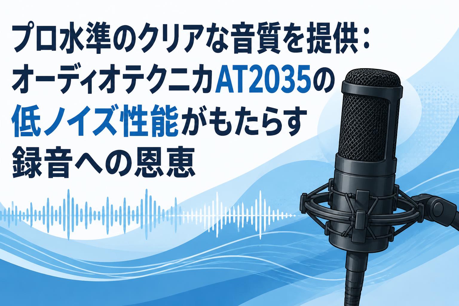 プロ水準のクリアな音質を提供：オーディオテクニカAT2035の低ノイズ性能がもたらす録音への恩恵