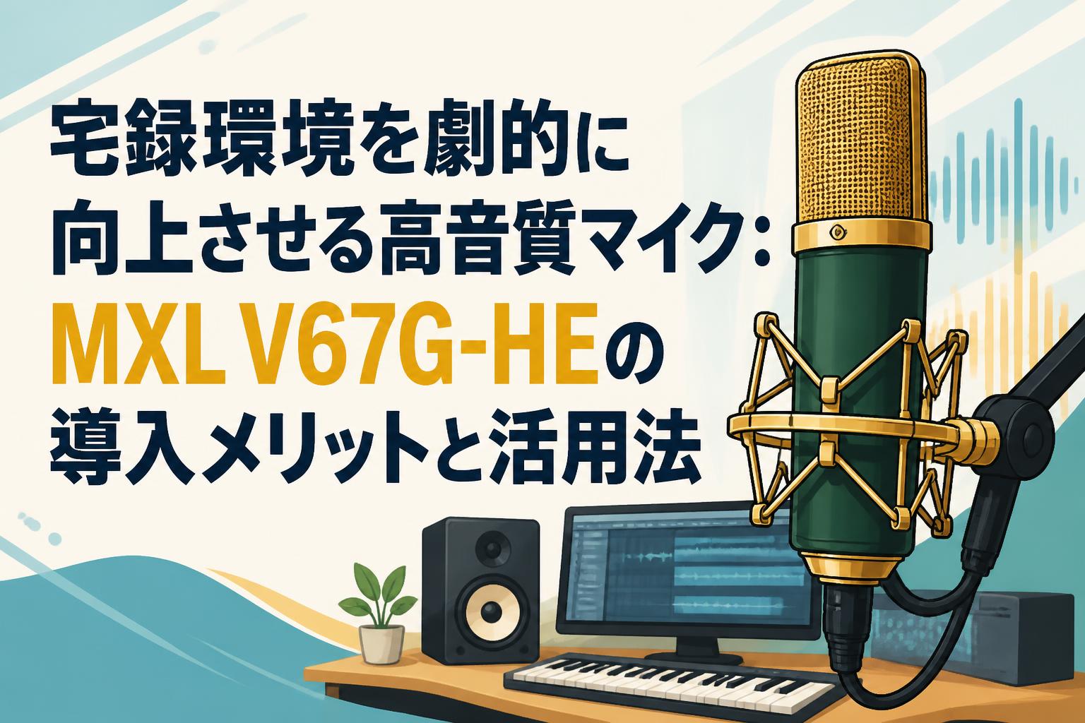 宅録環境を劇的に向上させる高音質マイク：MXL V67G-HEの導入メリットと活用法