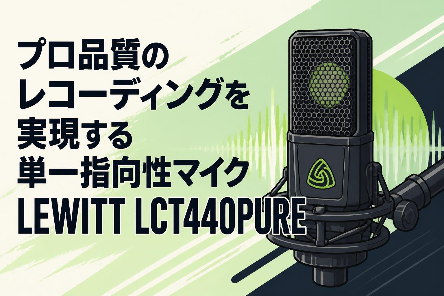 プロ品質のレコーディングを実現する単一指向性マイクLEWITT LCT440PURE