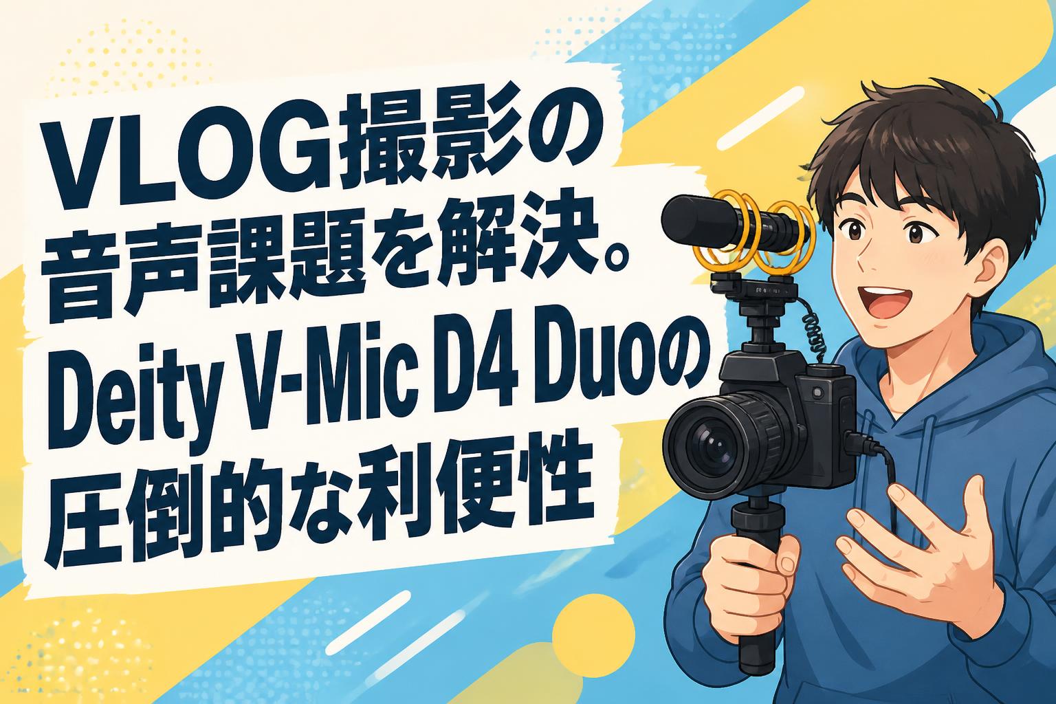VLOG撮影の音声課題を解決。Deity V-Mic D4 Duoの圧倒的な利便性
