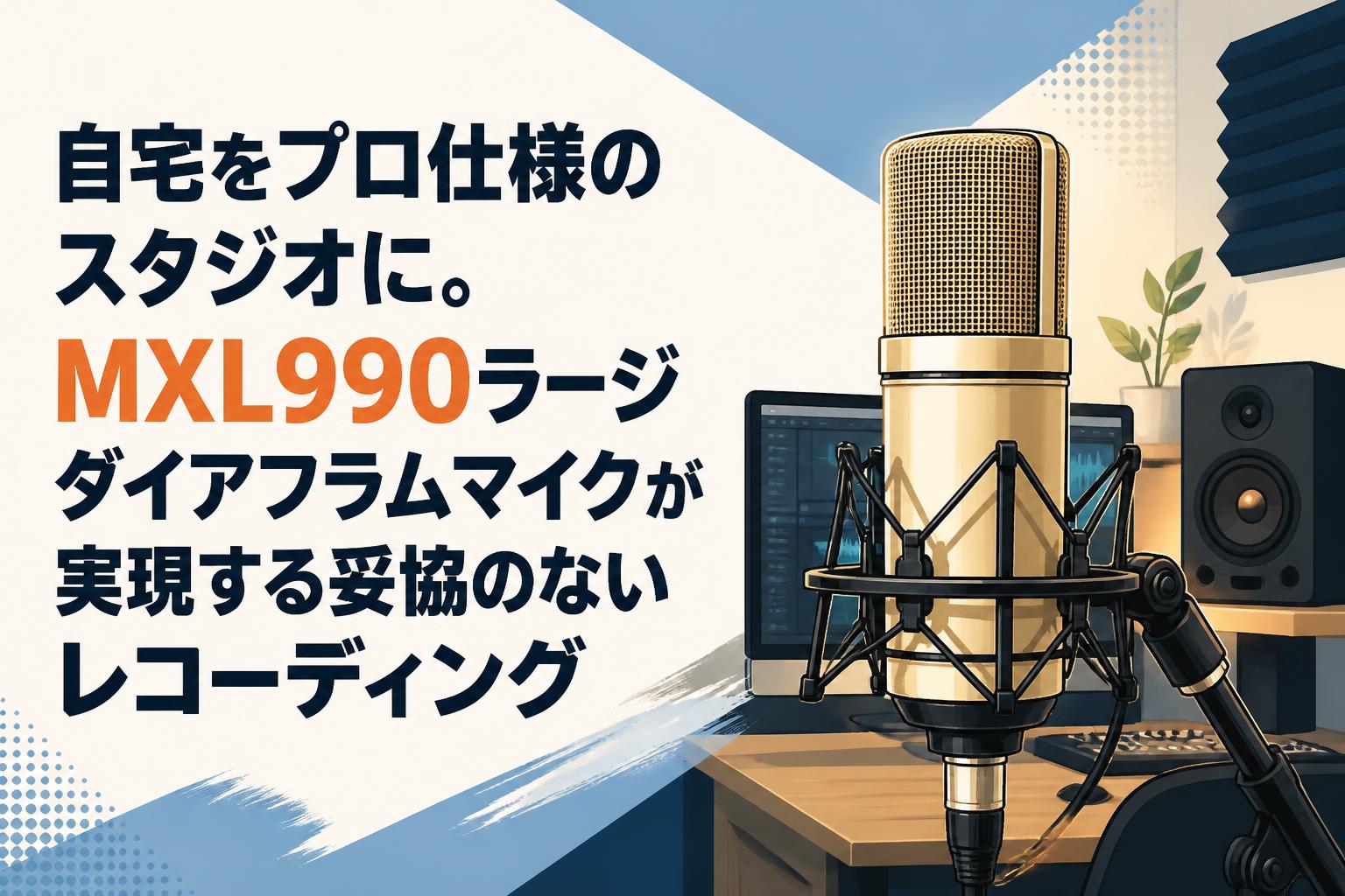 自宅をプロ仕様のスタジオに。MXL990ラージダイアフラムマイクが実現する妥協のないレコーディング