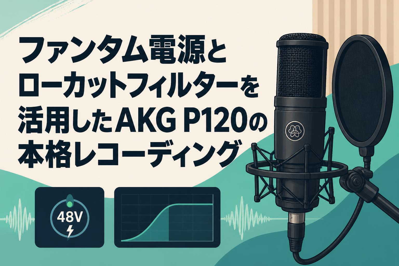 ファンタム電源とローカットフィルターを活用したAKG P120の本格レコーディング
