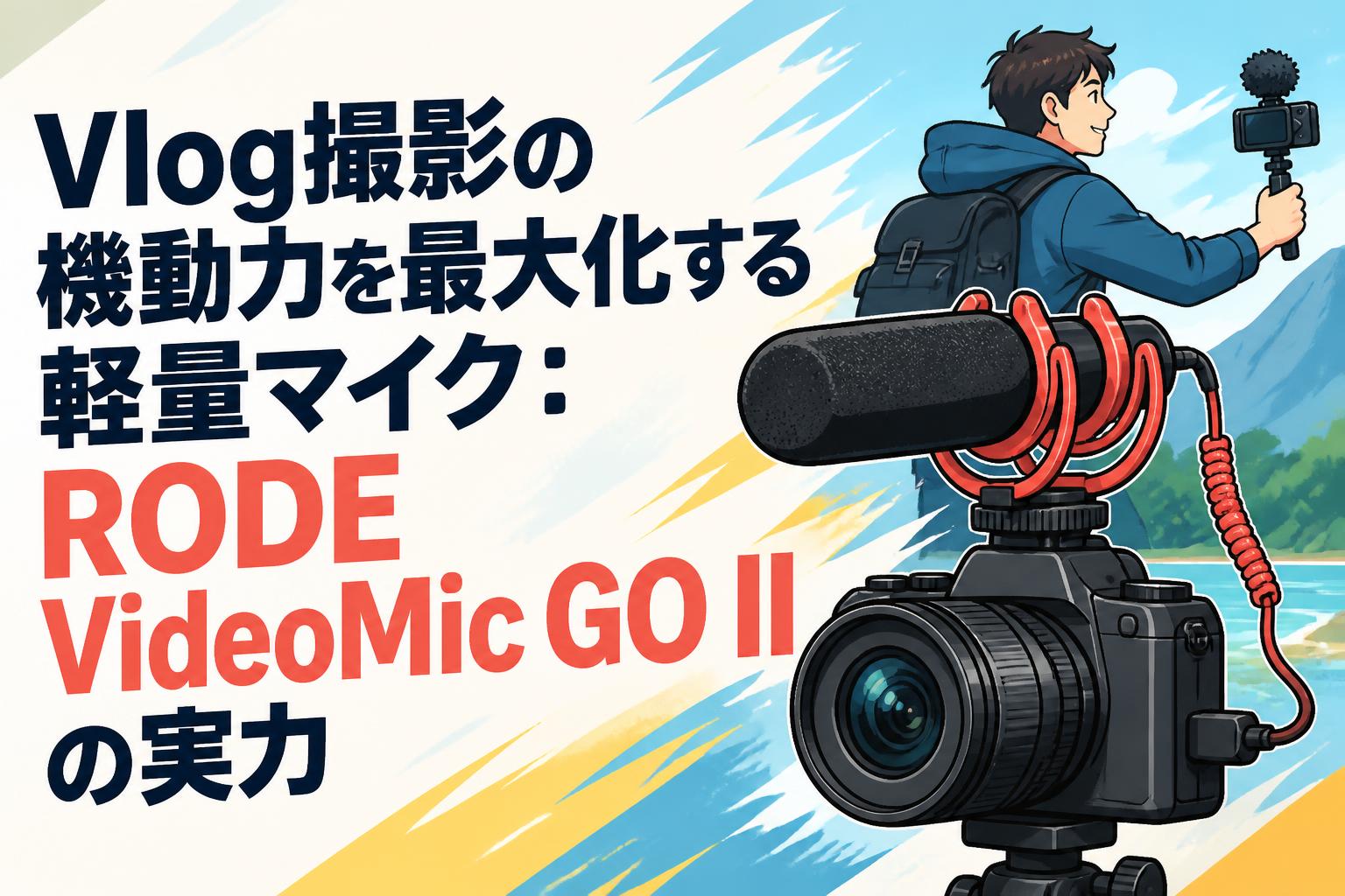 Vlog撮影の機動力を最大化する軽量マイク：RODE VideoMic GO IIの実力